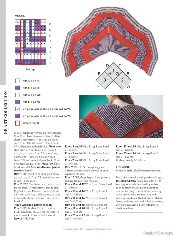 Вязаные модели спицами в журнале «Interweave Knits - Summer 2022»