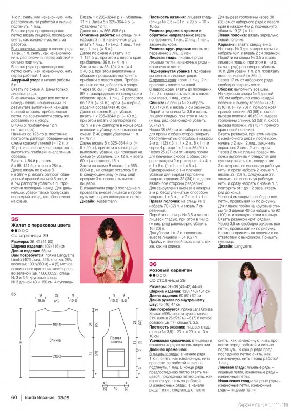 Вязаные модели в журнале «B-Вязание №3 2025»