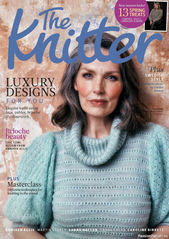 Вязаные проекты спицами в журнале «The Knitter №201 2024»