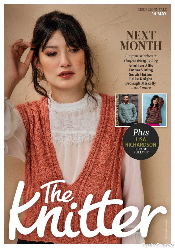 Вязаные проекты спицами в журнале «The Knitter №227 2026»