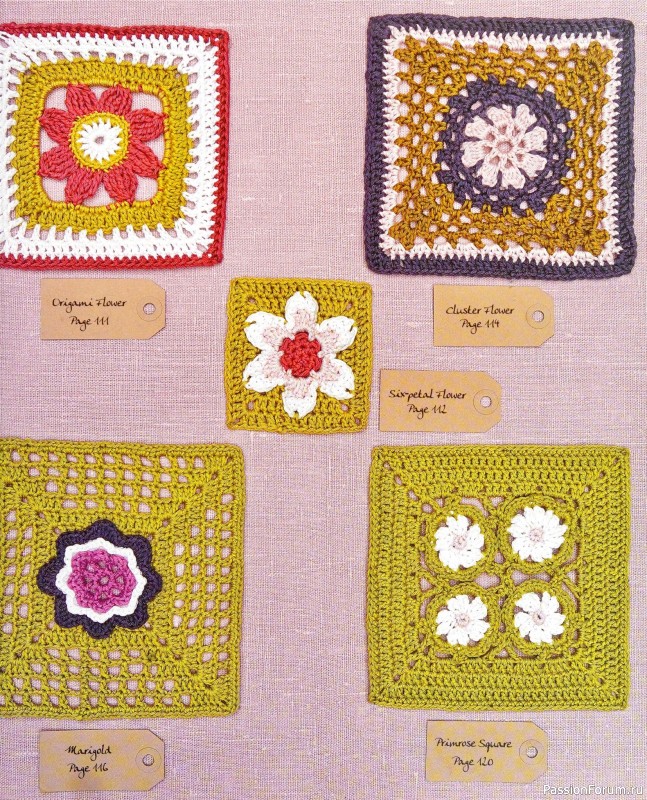 Вязаные проекты в книге «150 Crochet Blocks». Часть 1