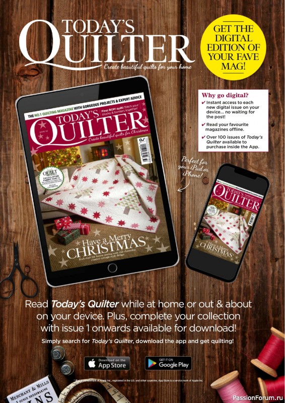 Коллекция проектов для рукодельниц в журнале «Todays Quilter №132 2025»