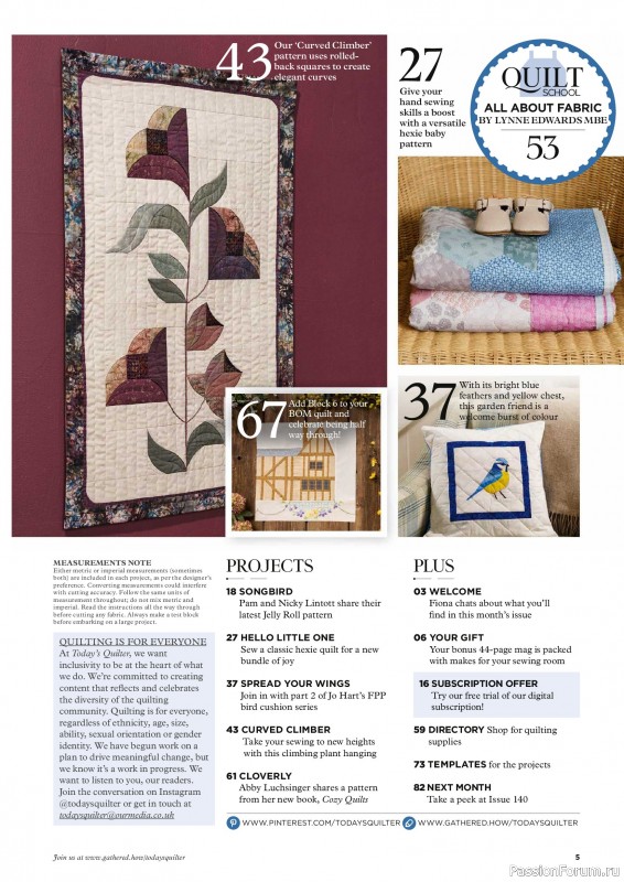 Коллекция проектов для рукодельниц в журнале &laquo;Todays Quilter №139 2026&raquo;