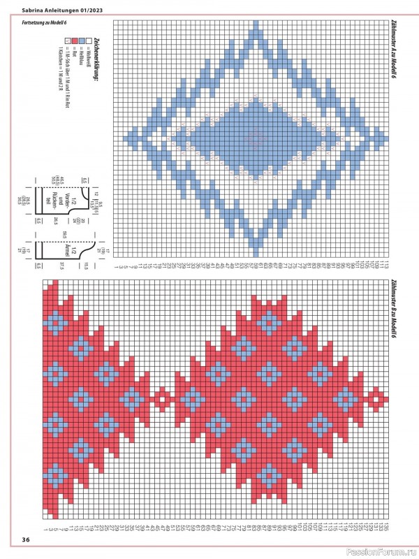 Вязаные модели в журнале «Sabrina №1 2023 Germany»