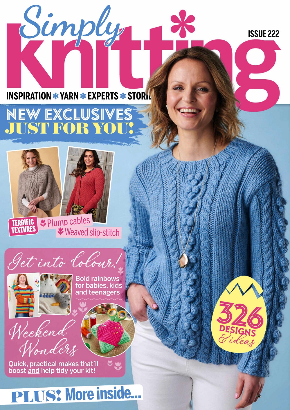 Вязаные модели спицами в журнале &laquo;Simply Knitting №222 2022&raquo;