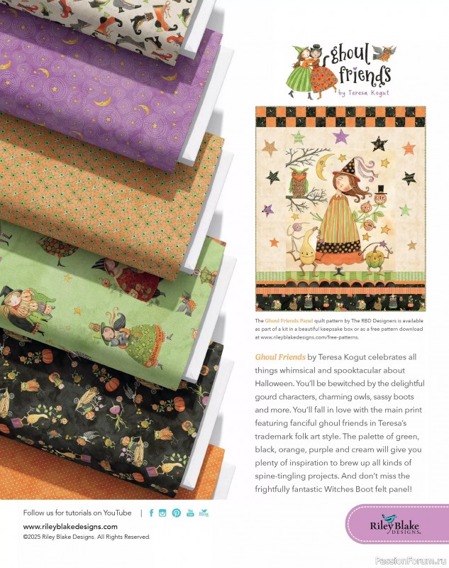 Коллекция проектов для рукодельниц в журнале «Quilter's World - Autumn 2025»