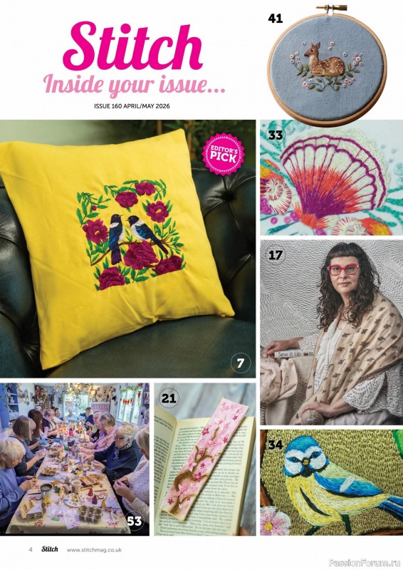 Коллекция проектов для рукодельниц в журнале «Stitch Magazine №160 2026»