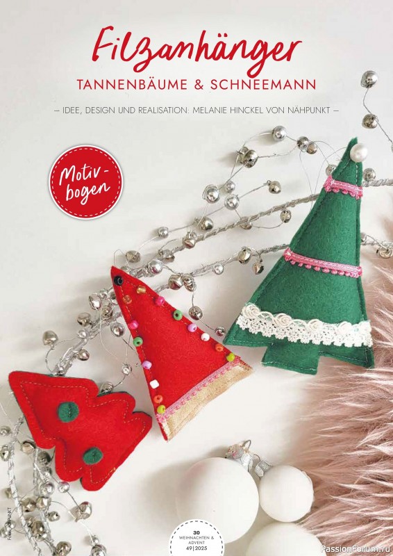 Коллекция проектов для рукодельниц в журнале «Weihnachten & Advent - selber machen №49 2025»