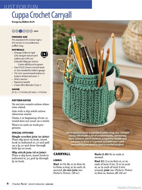 Вязаные проекты крючком в журнале «Crochet World Vol.45 №3 2022»