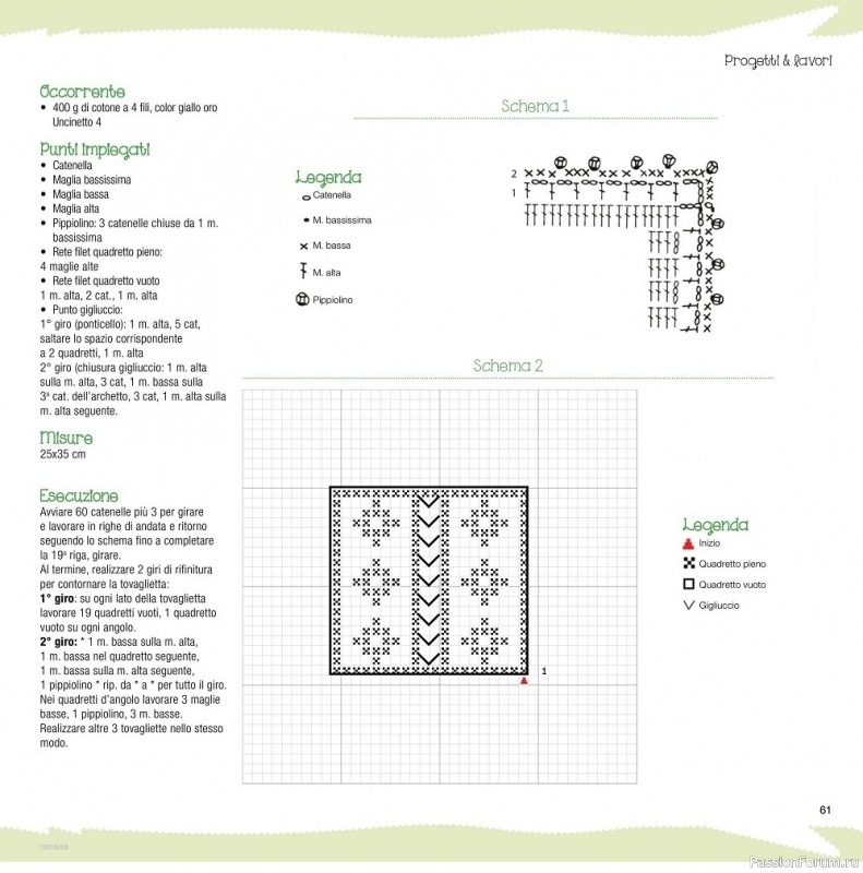 Вязаные проекты крючком в журнале «Scuola Uncinetto Filet №1 2022»