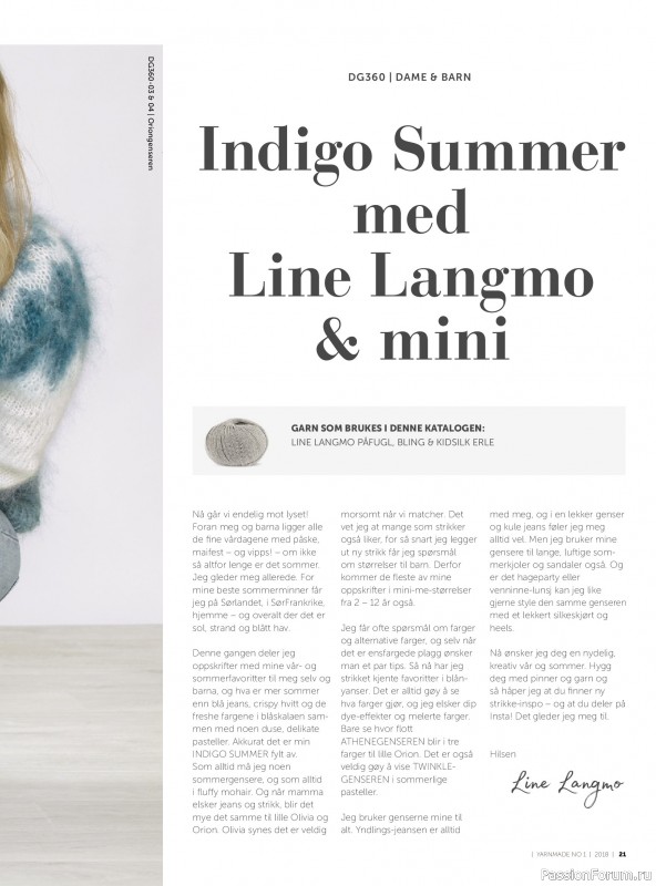 Вязаные проекты в журнале &laquo;Yarnmade №1 2018 Spring & Summer&raquo;.