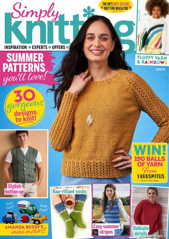 Вязаные проекты крючком в журнале «Simply Knitting №251 2024»