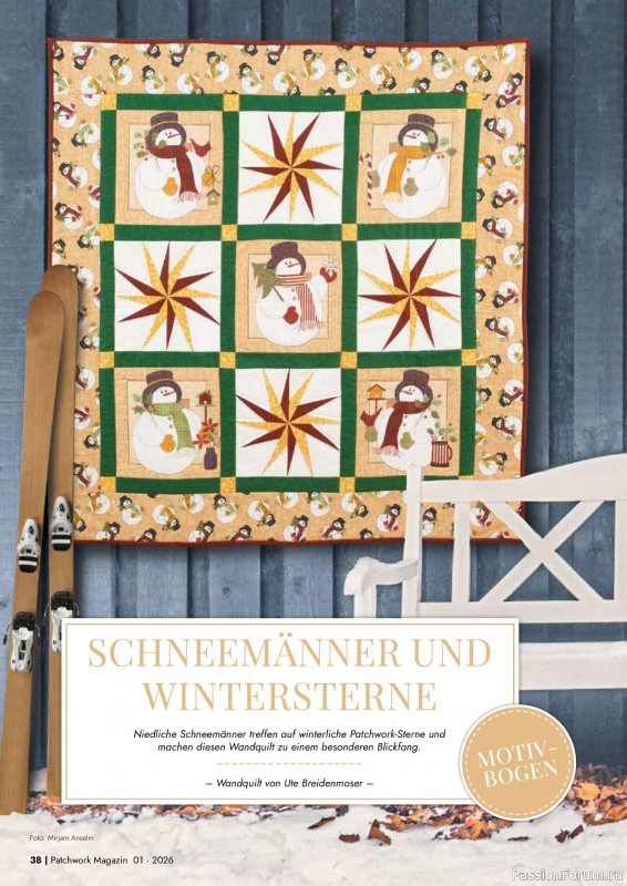 Коллекция проектов для рукодельниц в журнале «Patchwork das Magazin №1 2026»
