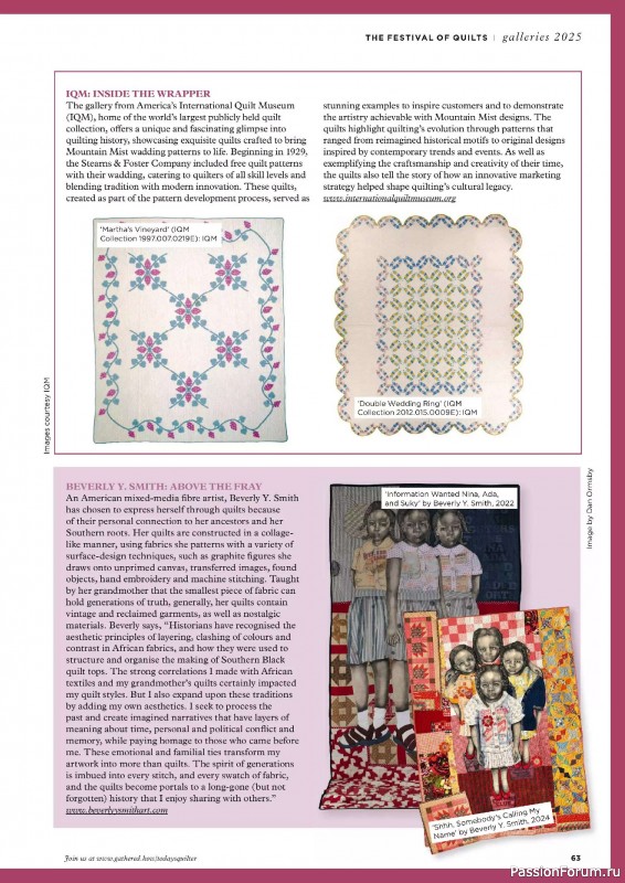 Коллекция проектов для рукодельниц в журнале «Todays Quilter №126 2025»