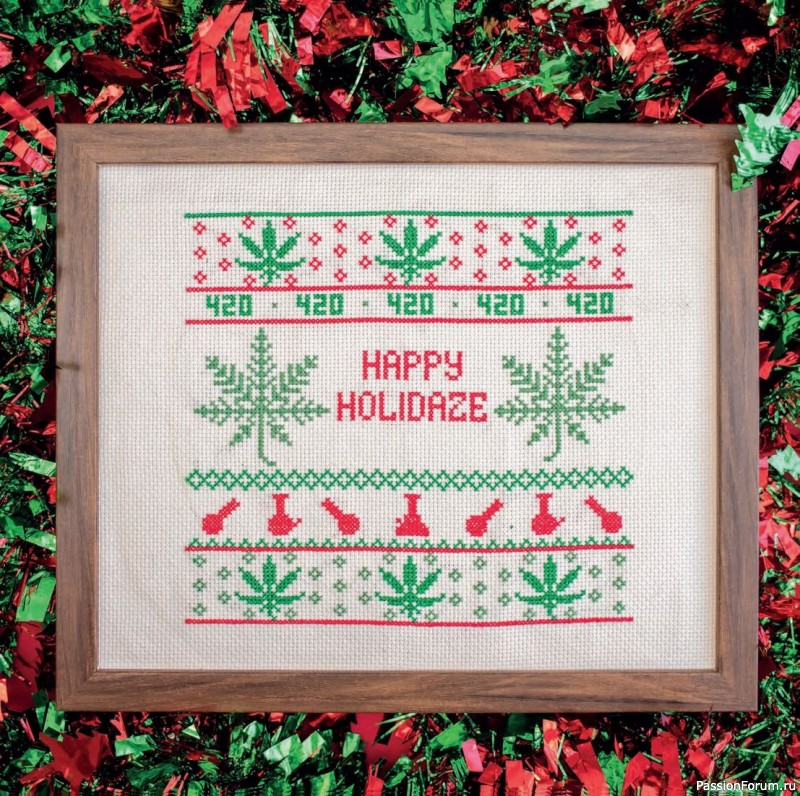 Коллекция вышивки в книге «Cross-Stitch for the Holidays»