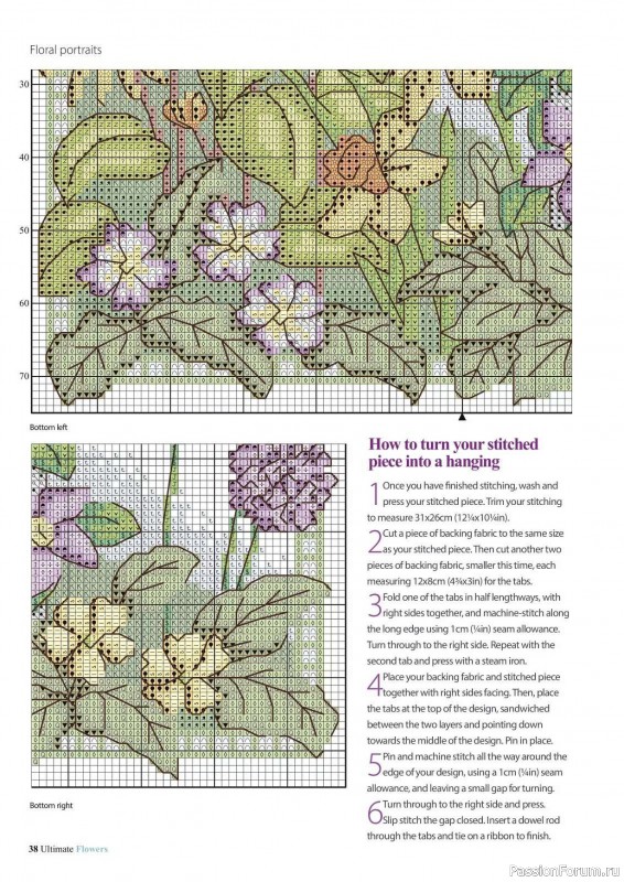 Коллекция вышивки в журнале «Ultimate CrossStitch Flowers - 2025»