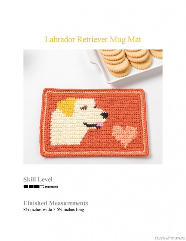 Вязаные проекты крючком в журнале «Pet Mug Mats»