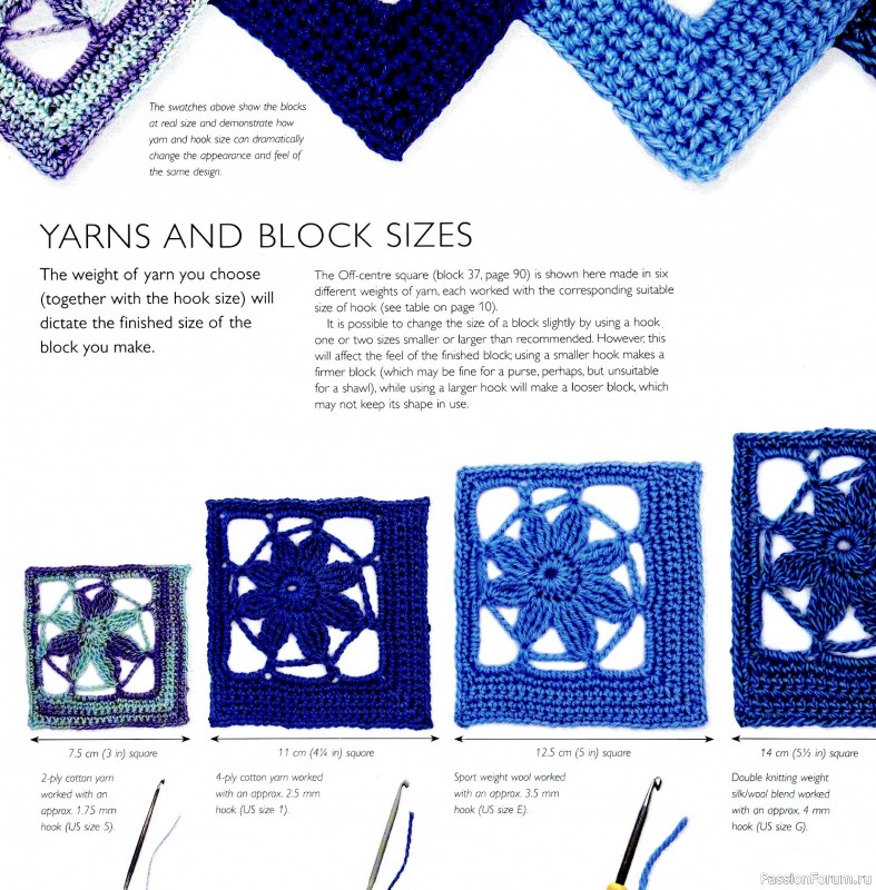 Вязаные проекты в книге &laquo;75 Crocheted Floral Blocks&raquo;. Часть 1