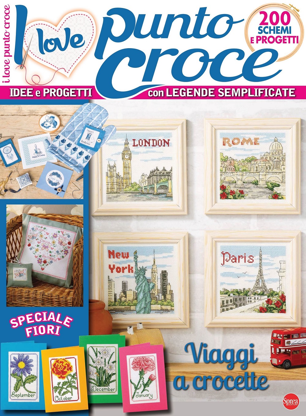 Коллекция вышивки крестиком в журнале «I Love Punto Croce №16 2022»
