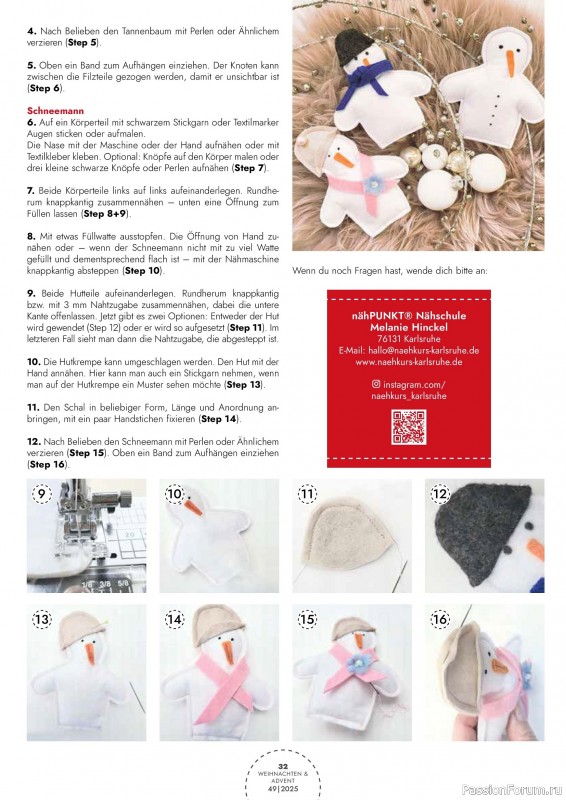Коллекция проектов для рукодельниц в журнале «Weihnachten & Advent - selber machen №49 2025»