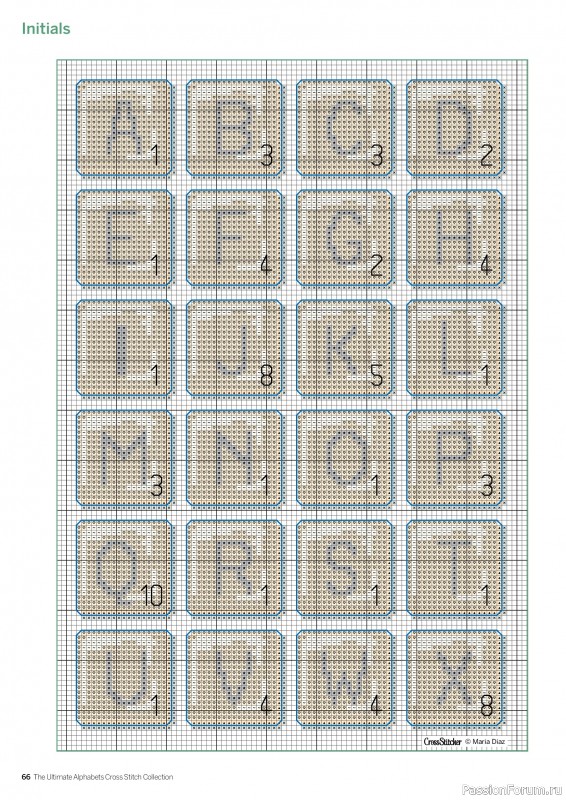 Коллекция вышивки в журнале «Cross Stitch Collection - The Ultimate Alphabets 2026»