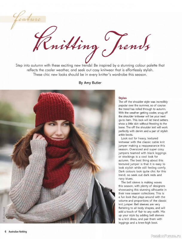 Вязаные модели спицами в журнале &laquo;Australian Knitting Vol.18 №1 2026&raquo;