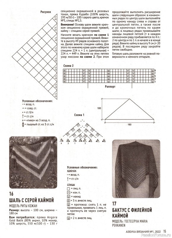 Вязаные модели в журнале «Азбука вязания №1 2022»