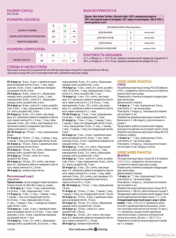 Вязаные модели в журнале «Knitting. Вязание №5 2026»