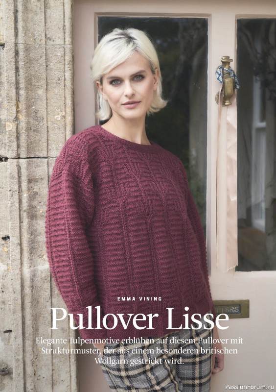 Вязаные проекты спицами в журнале «The Knitter №78 2025 Germany»