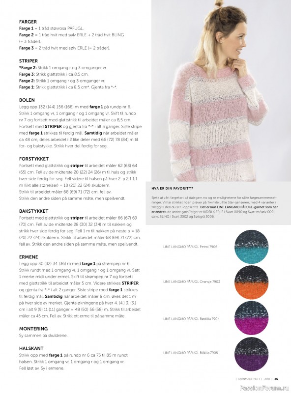 Вязаные проекты в журнале &laquo;Yarnmade №1 2018 Spring & Summer&raquo;.