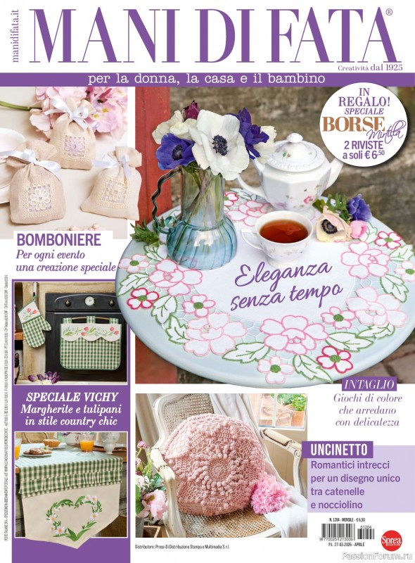 Коллекция проектов для рукодельниц в журнале &laquo;Mani di Fata - Aprile 2026&raquo;