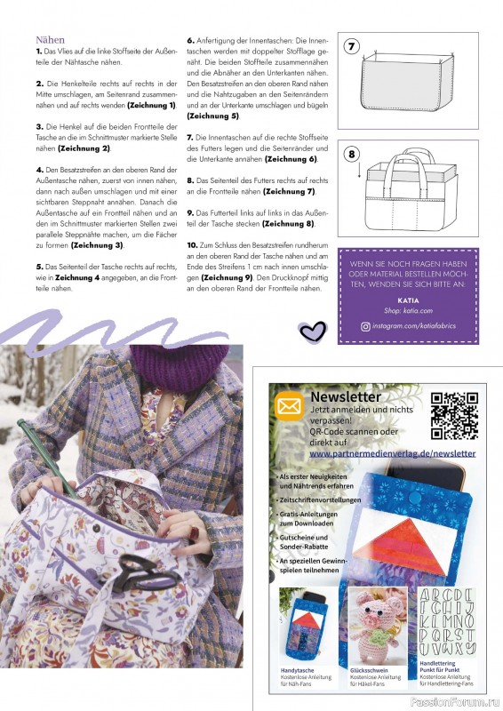 Коллекция проектов для рукодельниц в журнале «Patchwork & Nähen №2 2026»