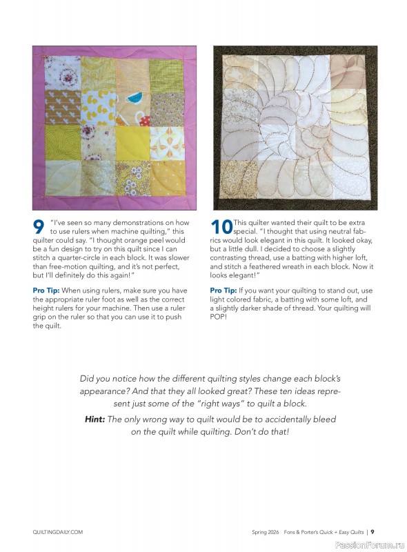 Коллекция проектов для рукодельниц в журнале &laquo;Quick+Easy Quilts - Spring 2026&raquo;