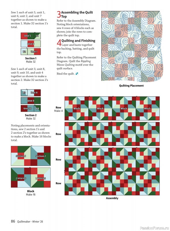 Коллекция проектов для рукодельниц в журнале «Quiltmaker - Winter 2026»