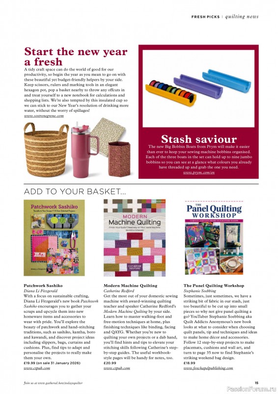 Коллекция проектов для рукодельниц в журнале «Todays Quilter №135 2025»