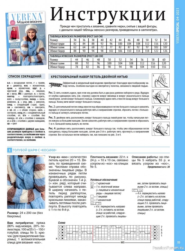 Вязаные модели в журнале «Модное вязание №4 2023»