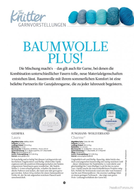 Вязаные модели в журнале «The Knitter Germany №59 2022»