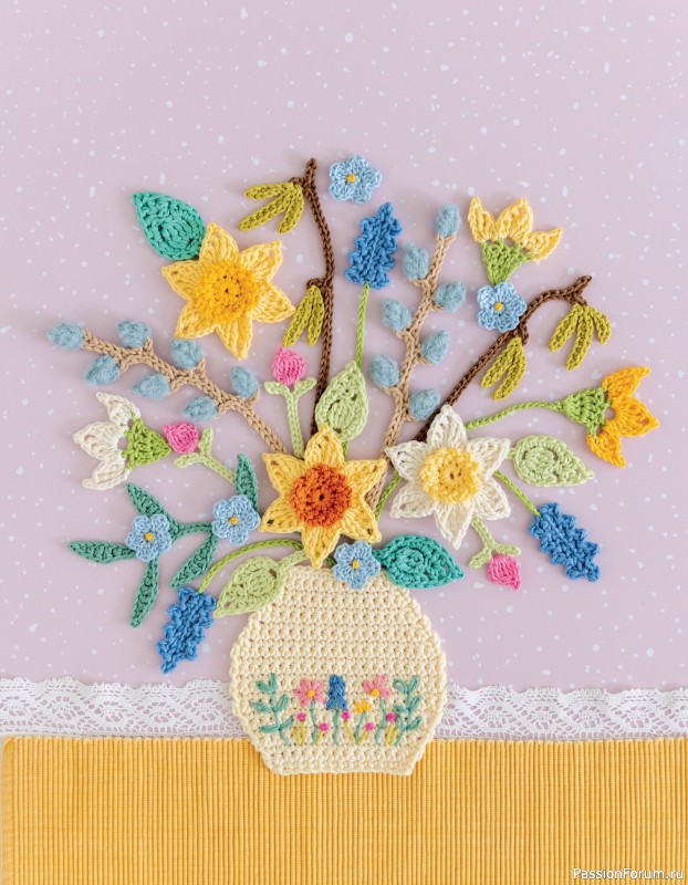 Bязаные проекты в журнале «100 crochet: flowers, plants and petals»
