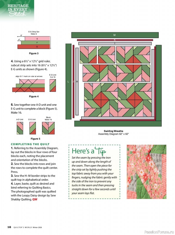 Коллекция проектов для рукодельниц в журнале «Quilter's World - Winter 2026»