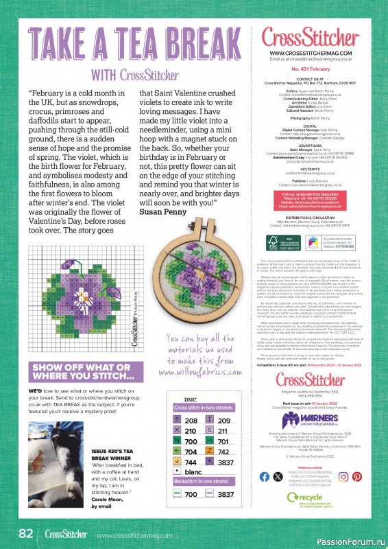 Коллекция вышивки в журнале «CrossStitcher №431 2026»