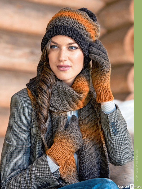 Вязаные модели в журнале &laquo;Hundert Seiten voller Ideen №1 2026 - Tucher & Schals&raquo;