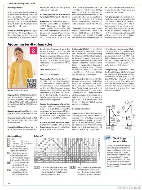 Вязаные модели в журнале &laquo;Sabrina №4 2026 German&raquo;