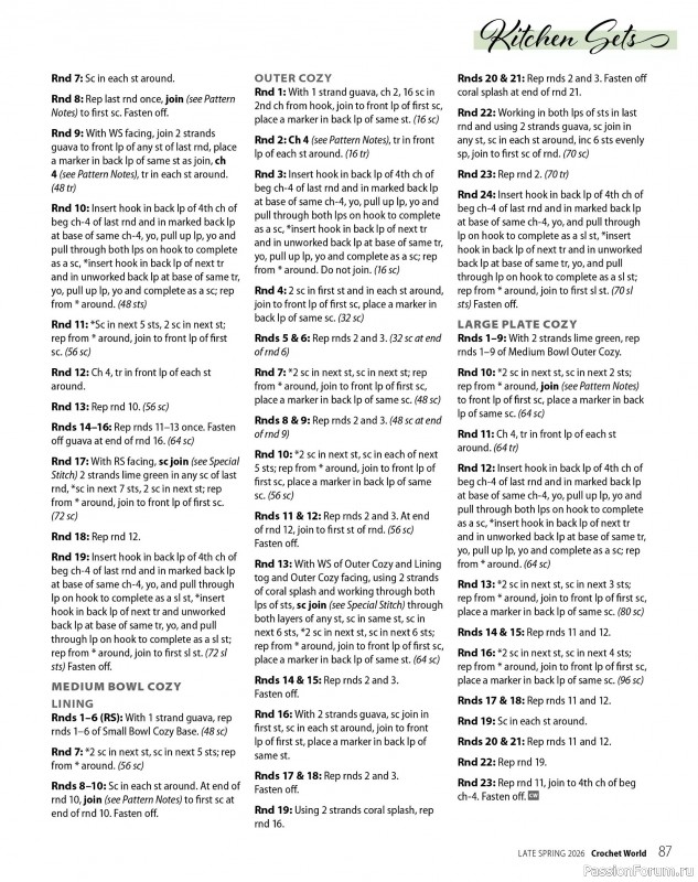 Вязаные проекты крючком в журнале &laquo;Crochet World Specials - Late Spring 2026&raquo;