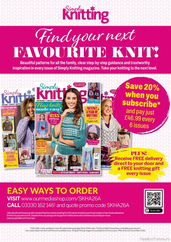 Вязаные проекты спицами в журнале «The Knitter №228 2026»