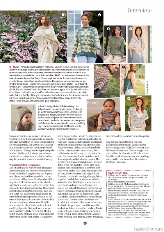 Вязаные проекты спицами в журнале «The Knitter №70 2024»