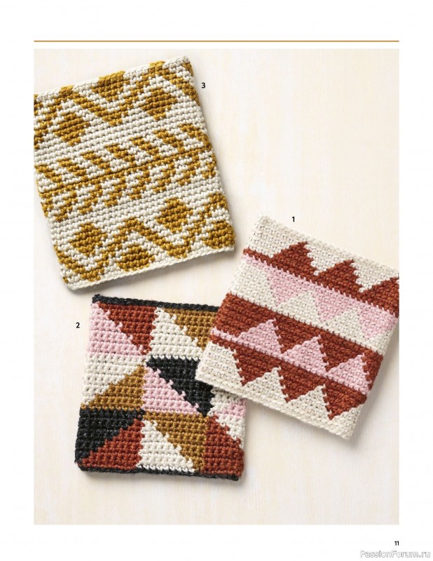 Вязаные проекты в книге «Modern Guide to Colorwork Crochet».