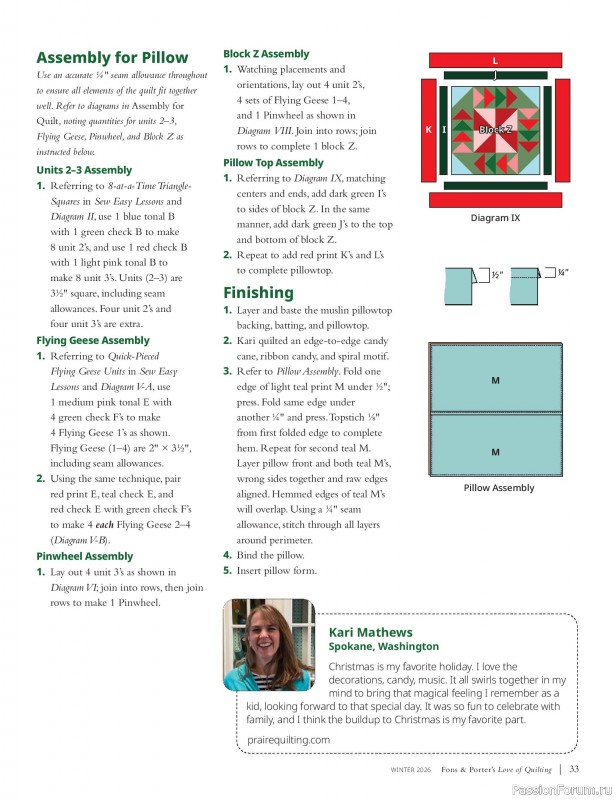 Коллекция проектов для рукодельниц в журнале «Fons & Porter's Love of Quilting - Winter 2026»