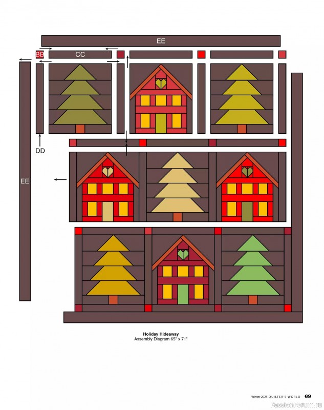 Коллекция проектов для рукодельниц в журнале «Quilter's World - Winter 2025»