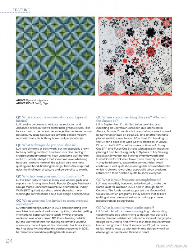 Коллекция проектов для рукодельниц в журнале «Quilters Companion №135 2025»