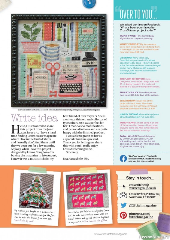 Коллекция вышивки крестиком в журнале «CrossStitcher №381 2022»